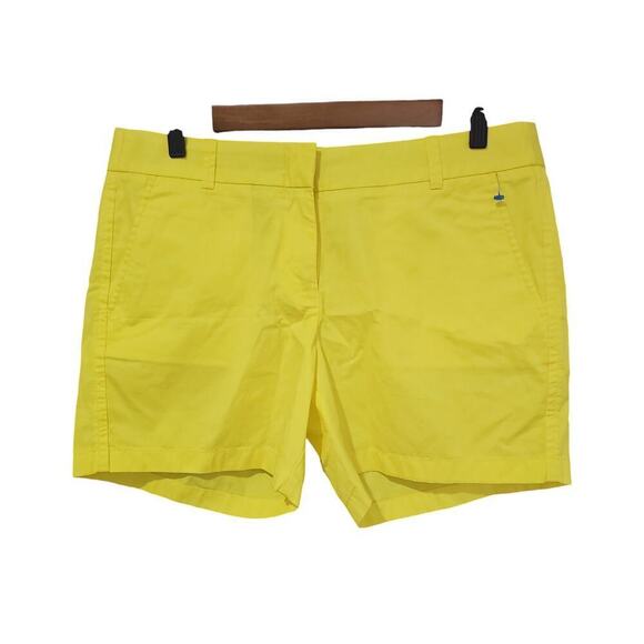 J. Crew Broken-In Classic Chino Shorts Neon Yellow Size 10 NWT - Picture 4 of 6